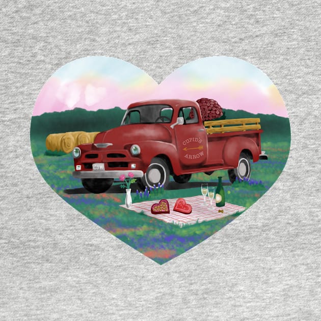 Love My Little Red Truck by CarynsCreations